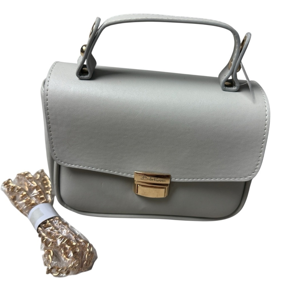 Bella Russo purse shoulder bag  Gray Mini Bag Detachable Chain